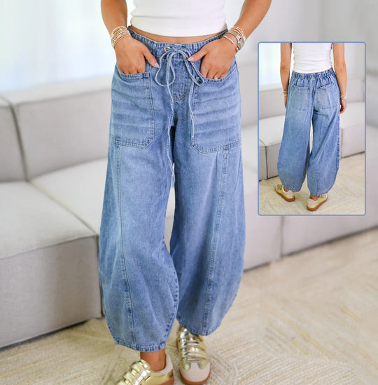 ShopBAM — Lace-Up Pocket Jeans — Women&