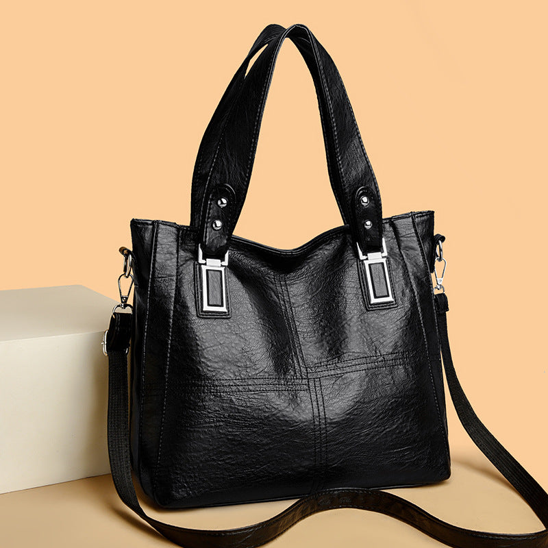 ShopBAM — Simple All-Match Leather Handbag — Women's