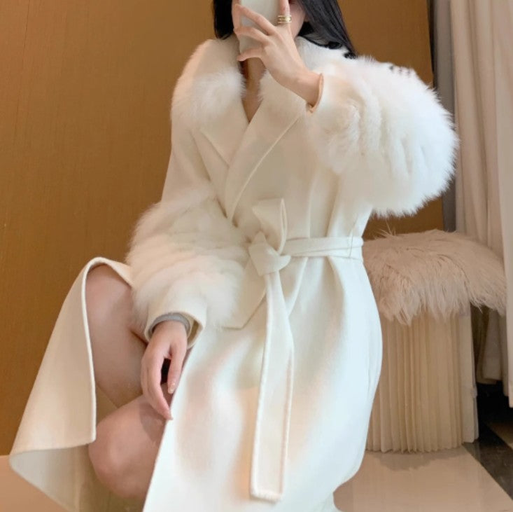 ShopBAM — Overcoat — White, Mid-Length
