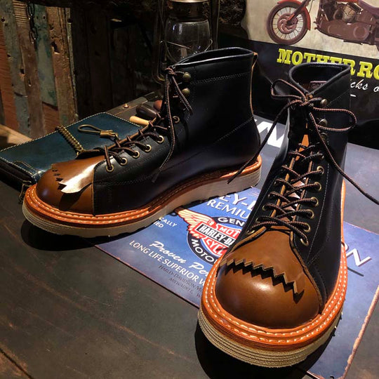 American Retro Thick-Sole High-Top Casual Boots — Men&