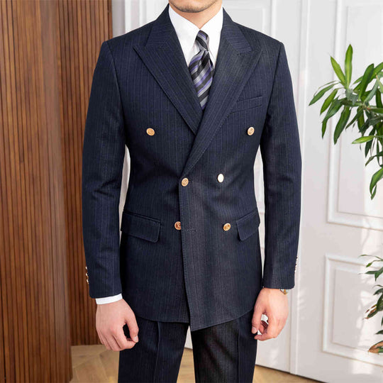 ShopBAM — Double-Breasted Slim Fit Suit — Men&