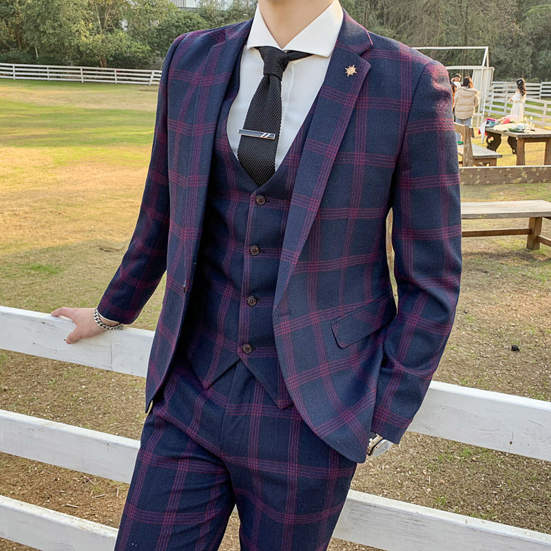 British-Korean Three-Piece Suit — Men&