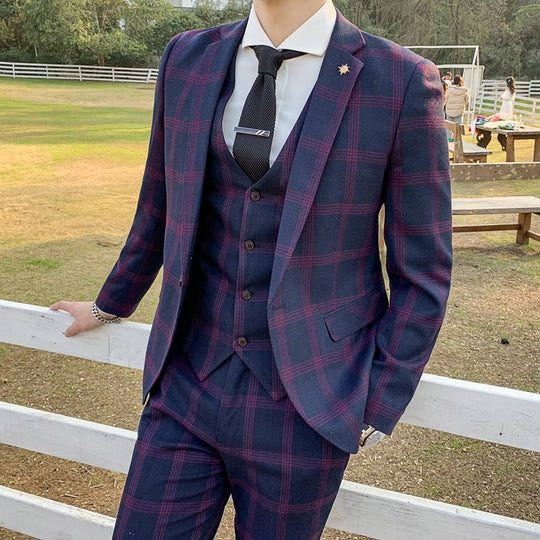 British-Korean Three-Piece Suit — Men&