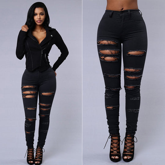 Ripped High-Waist Skinny Jeans — Women&