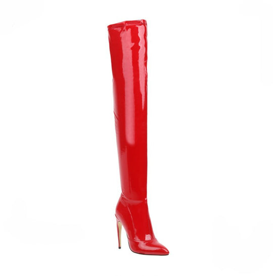 Over-The-Knee Patent Leather Boots — Women&