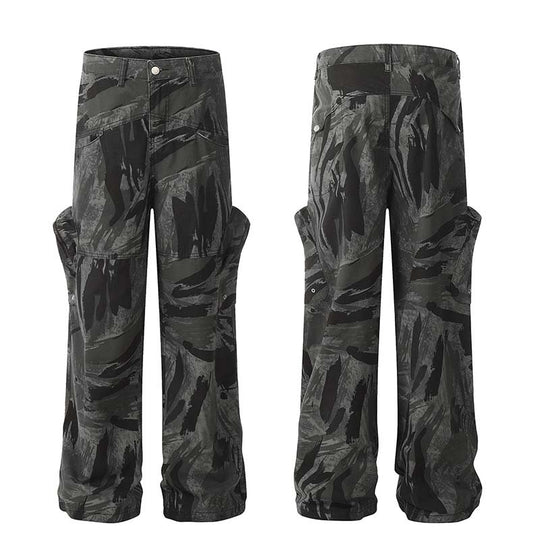 ShopBAM — Graffiti Camo Straight Jeans — Women&
