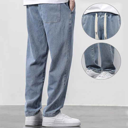 Summer Loose Wide-Leg Jeans — Men&