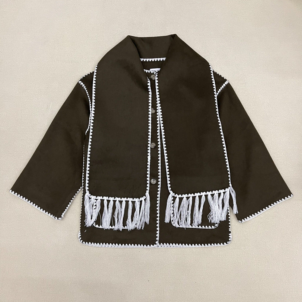 Tassel Collar Wool Coat — 5 Colours