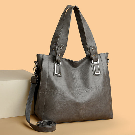 Simple All-Match Leather Handbag — Women&