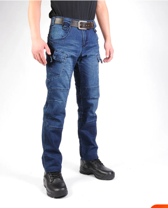 Tactical Straight-Leg Training Denim — Military Grey