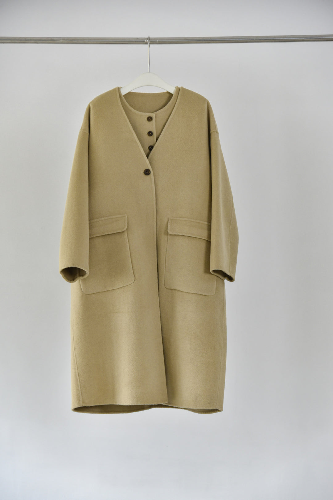 Double-Faced Wool Cardigan Coat &amp; Vest