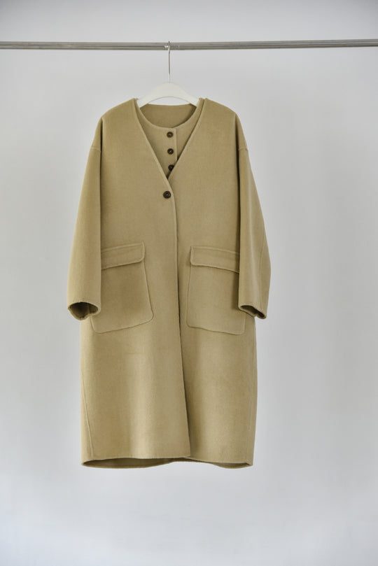 Double-Faced Wool Cardigan Coat &amp; Vest