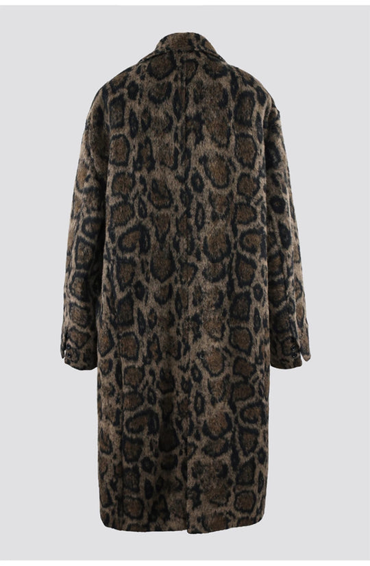 Leopard Print Wool Coat — Men&