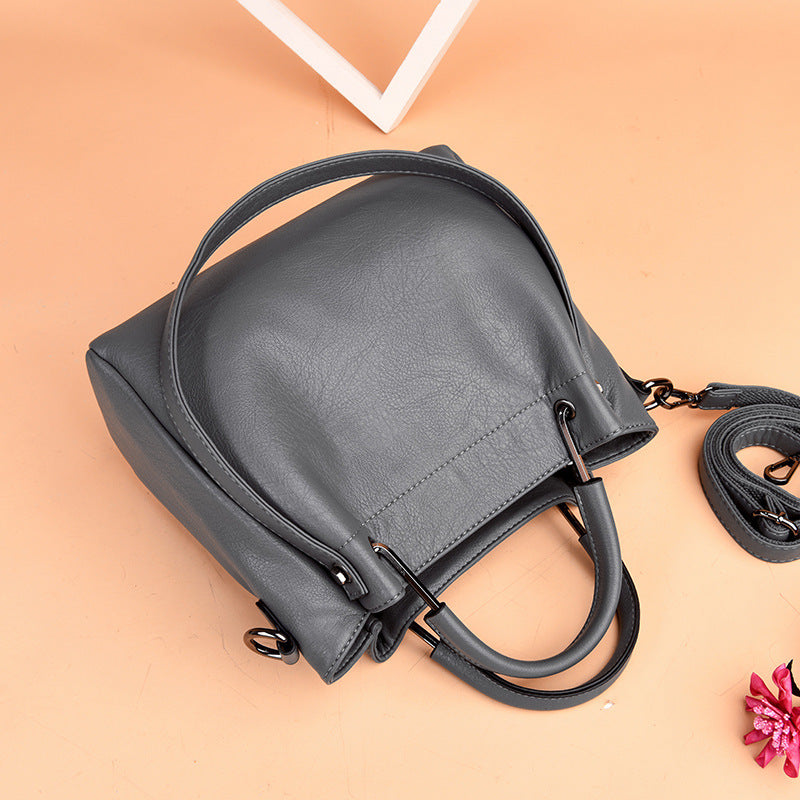 Soft Leather Bucket Bag — Women's
