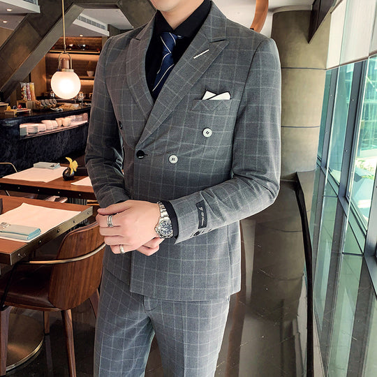ShopBAM — Casual Business Three-Piece Slim Suit — Men&