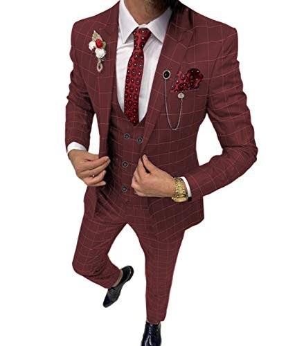 Lattice Three-Piece Suit — Men&