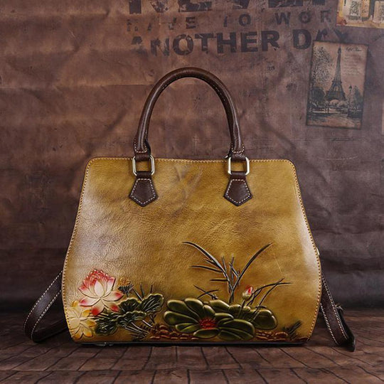 Cowhide Leather Handbag — Women&