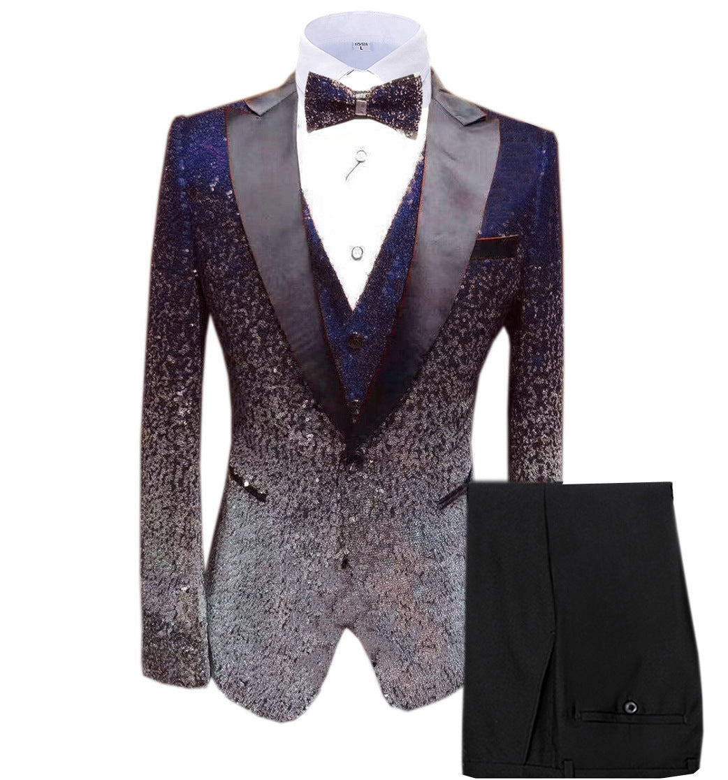 ShopBAM — Sequin Three-Piece Suit Set — Men's