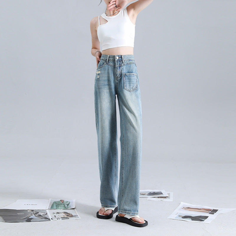 Irregular Straight Jeans — Women&