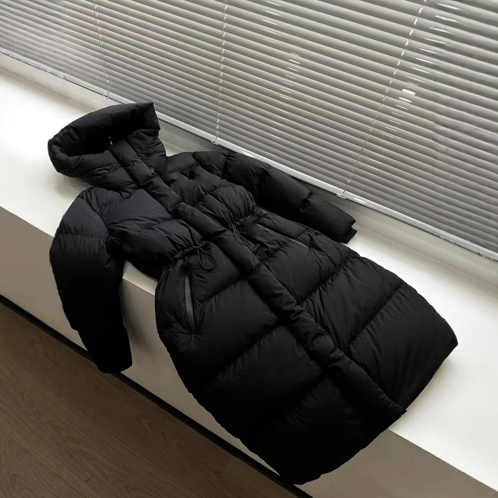 Hooded Casual Long Down Jacket