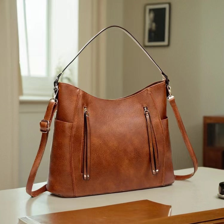 Vintage Leather Hobo Bag — Women's