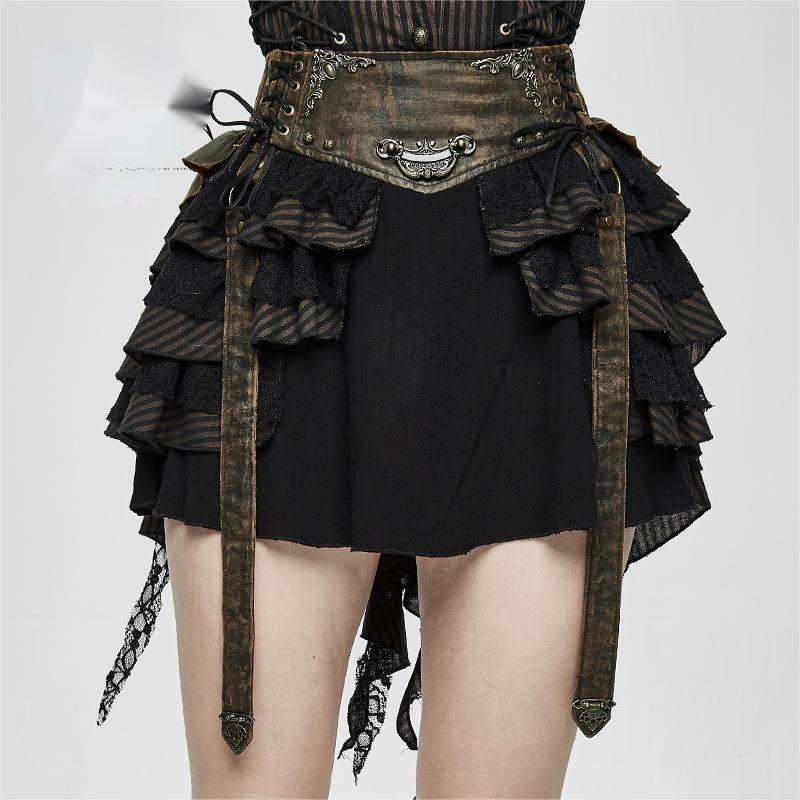 Steampunk Striped Vintage Skirt — Women's