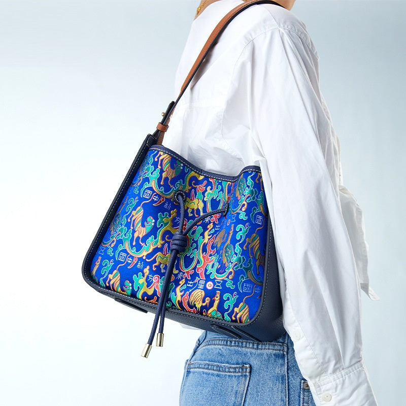 Genuine Leather Underarm Bag — Women&