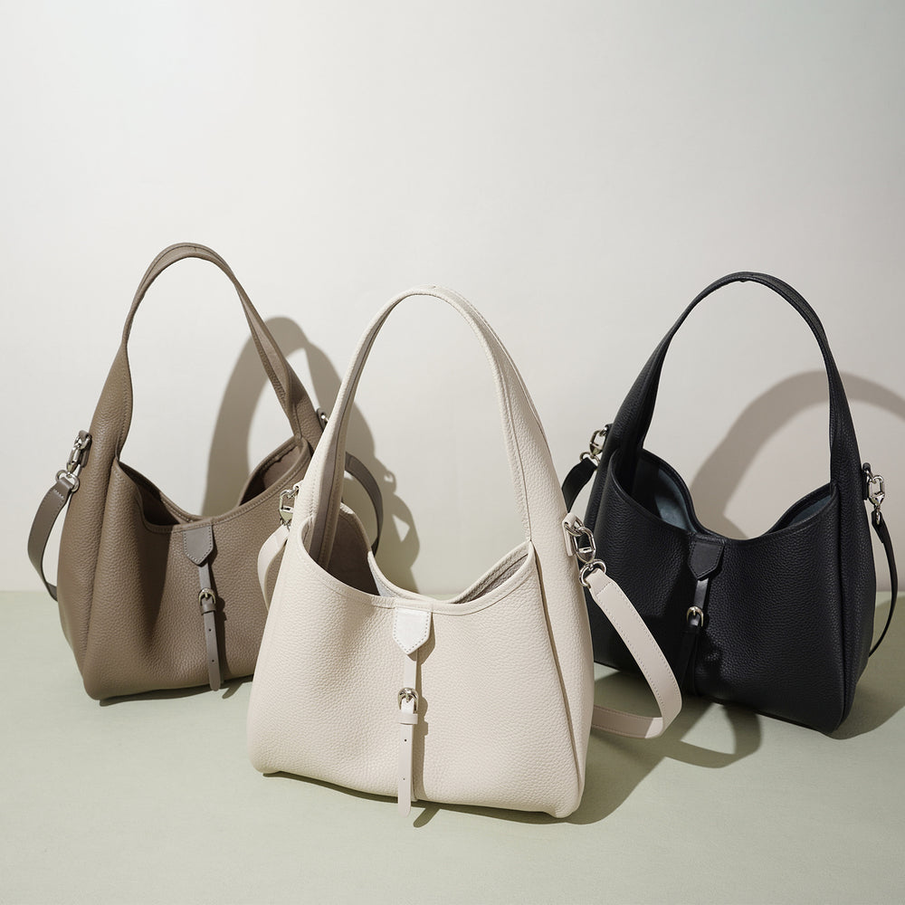Minimalist Leather Shoulder Bag — Women's
