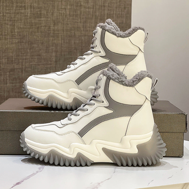 Plush Cotton-Lined Snow Boots — Women&