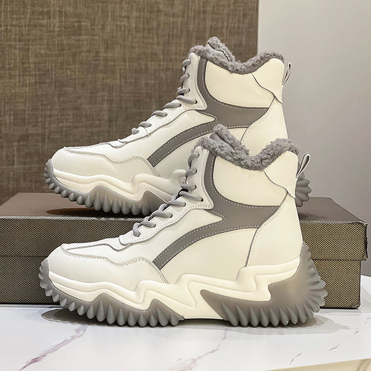 Plush Cotton-Lined Snow Boots — Women&