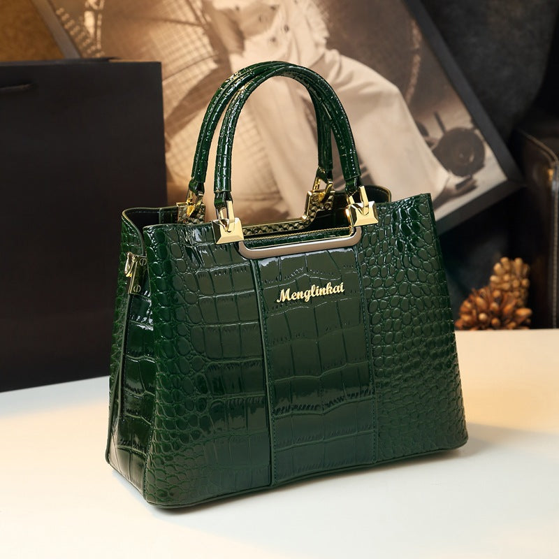 Printed Leather Handbag — Women&