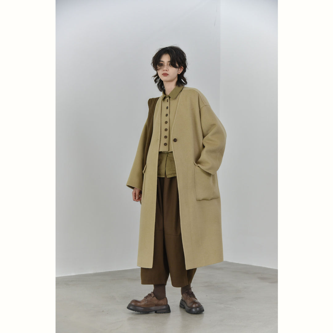 Double-Faced Wool Cardigan Coat &amp; Vest