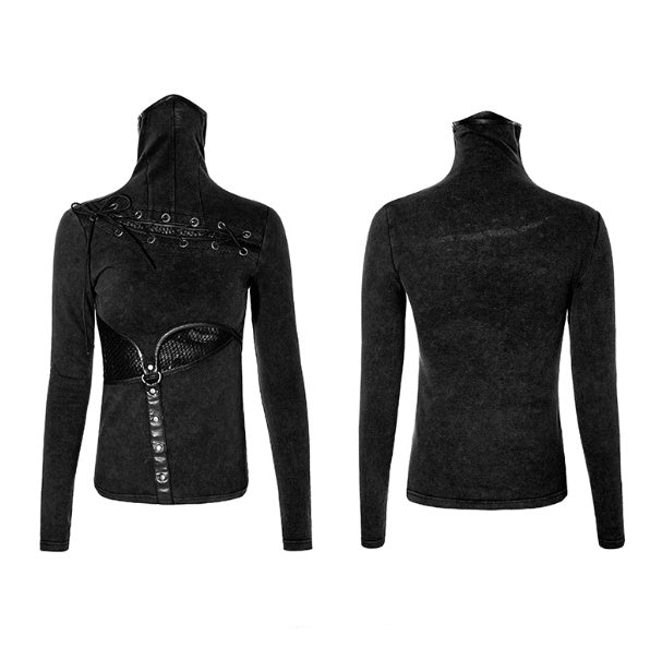 Vintage Steampunk Stand Collar Shirt — Women's