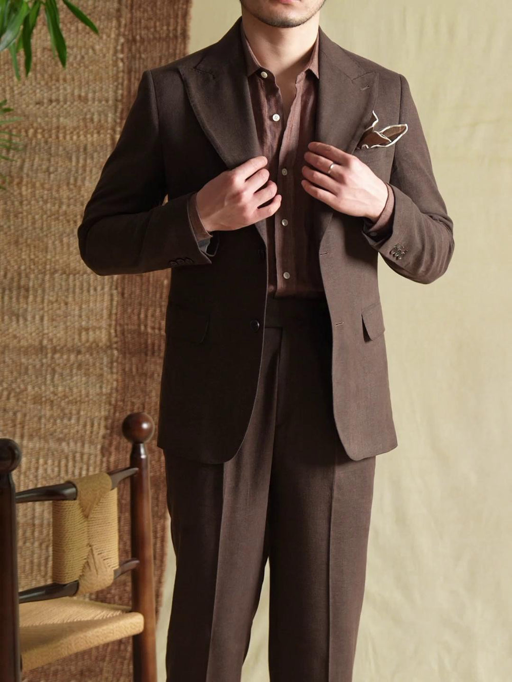 Lyocell Slim-Fit Suit Set — Men's