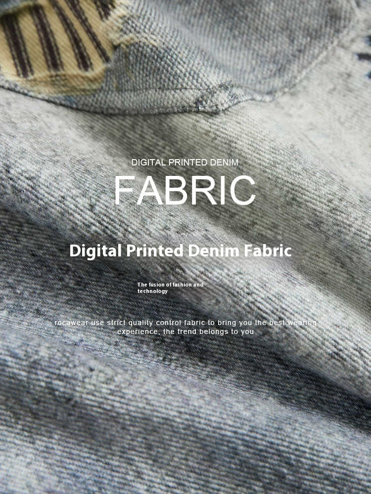 Digital Art Distressed Jeans — Unisex
