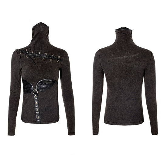 Vintage Steampunk Stand Collar Shirt — Women&