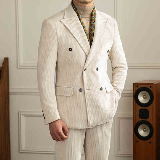 Double-Breasted Suit Set — Men&