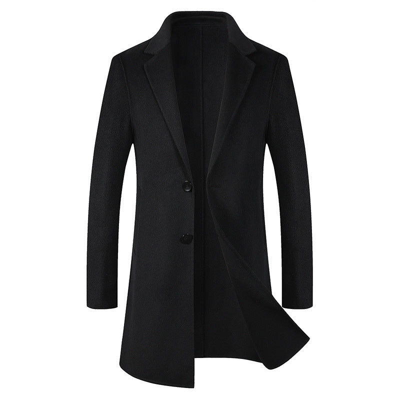 Long Wool Windbreaker — Men's