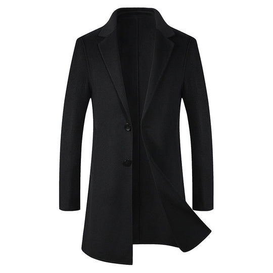 Long Wool Windbreaker — Men&