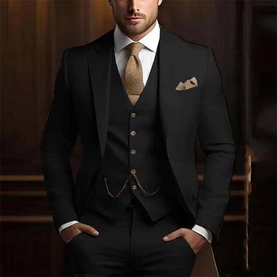 Three-Piece Slim Suit — 17 Colours