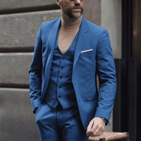 Solid Three-Piece Suit