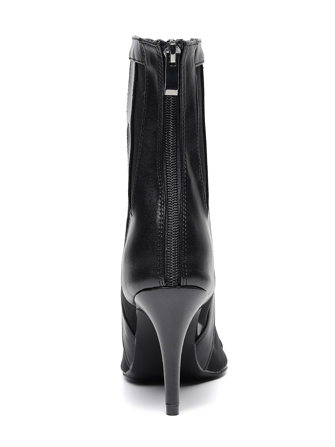Latin Dance Shoes Black High Heel Ankle Boots