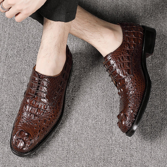 Handmade Crocodile Leather Formal Shoes — Men&