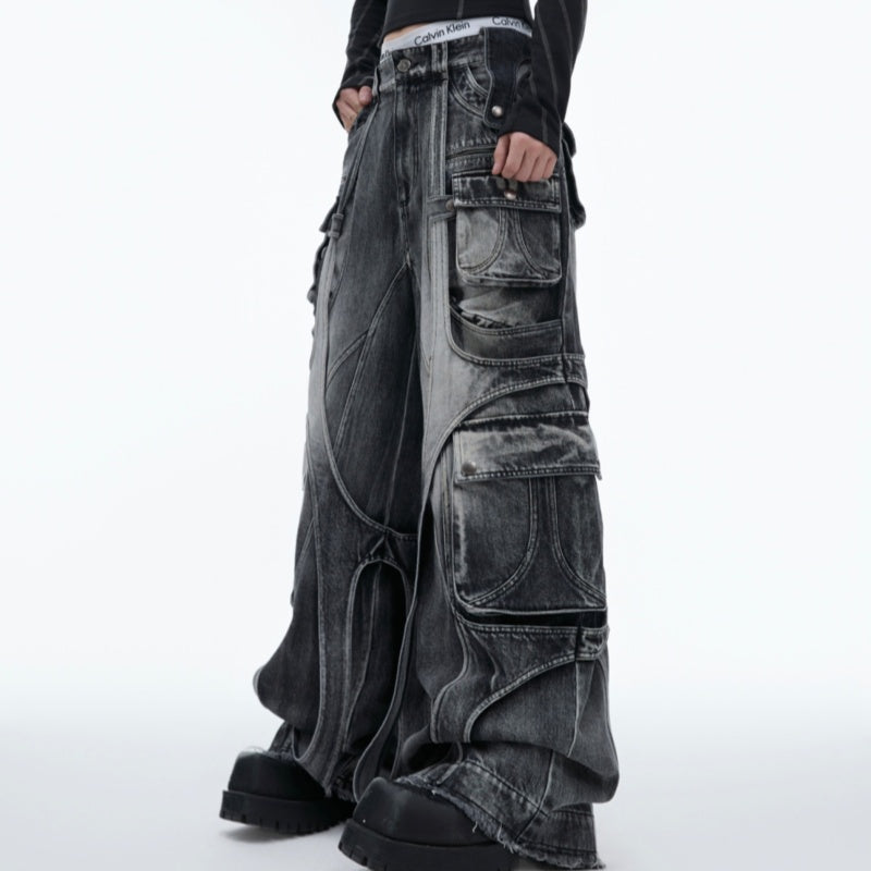 Vintage Wash Wide-Leg Jeans — Women's