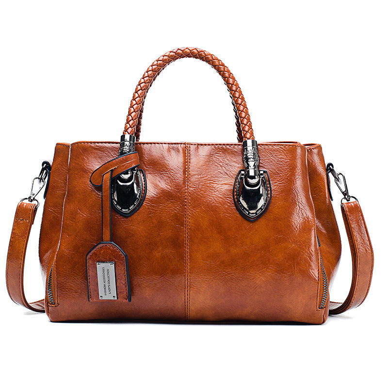 ShopBAM — Oil Wax Leather Handbag — Women's