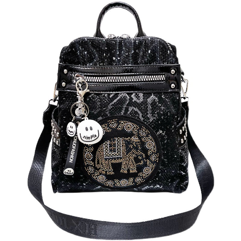 ShopBAM — Black Leather Shoulder Bag — Women's