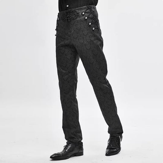 Embroidered Chinese Knot Pants — Men&