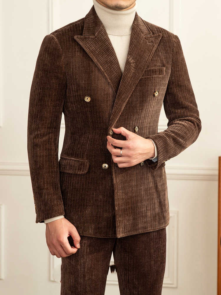 Double-Breasted Suit Set — Men&