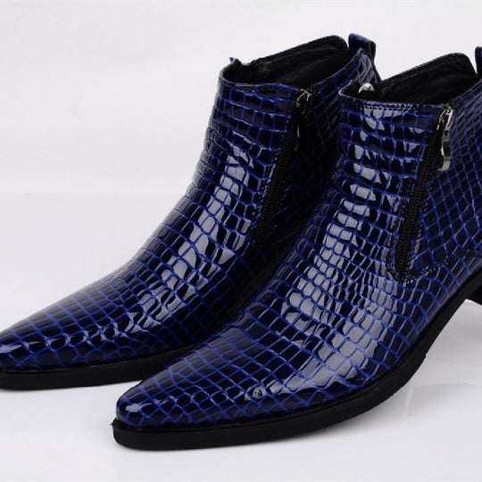 ShopBAM — Formal Genuine Leather Ankle Boots — Men&