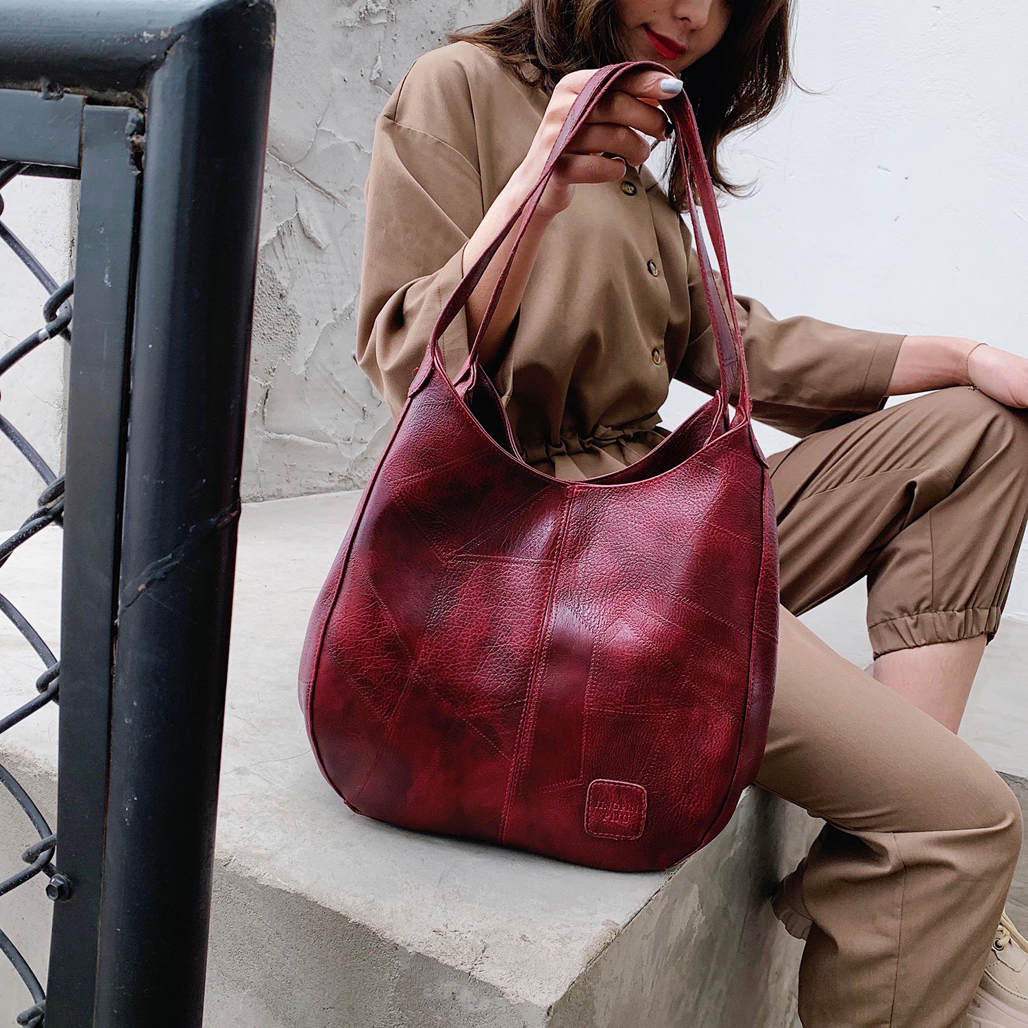 ShopBAM — Vintage Leather Shoulder Bag — Women's